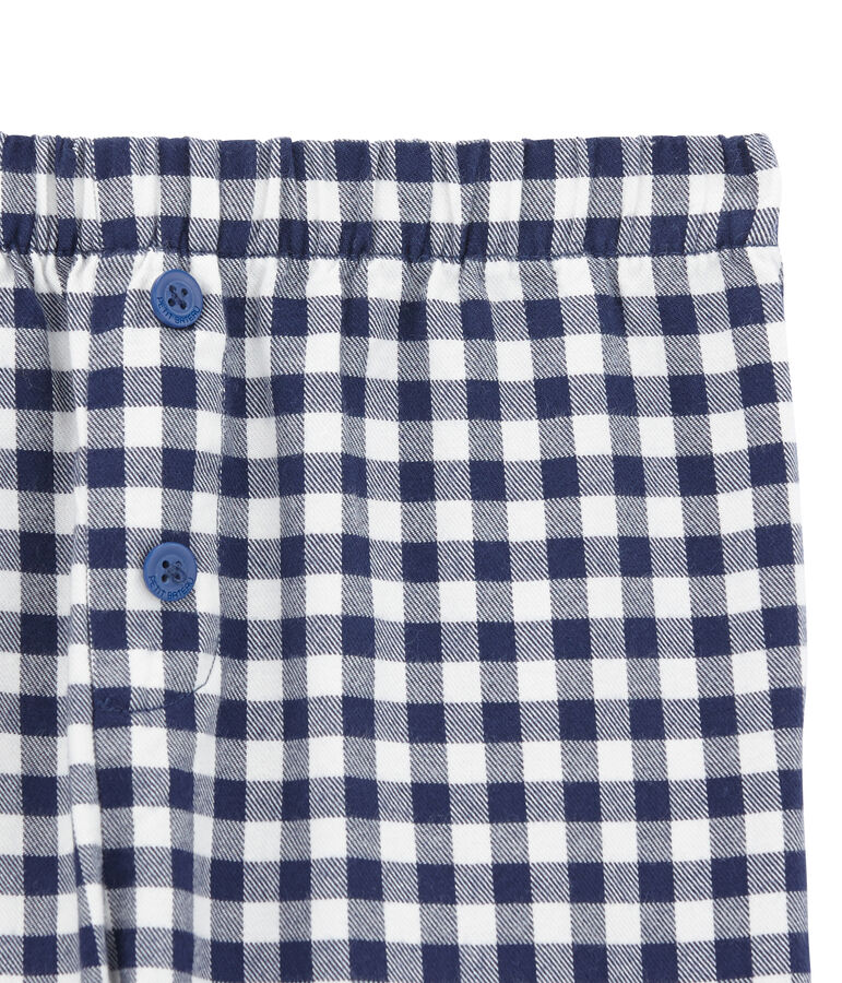 Pantaloni del pigiama ragazzo bianco LAIT/blu MEDIEVAL