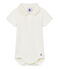 Body mc colletto polo neonato maschietto tinta unita bianco MARSHMALLOW CN