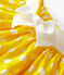 Gonna in lino bambina giallo SHINE/bianco MARSHMALLOW