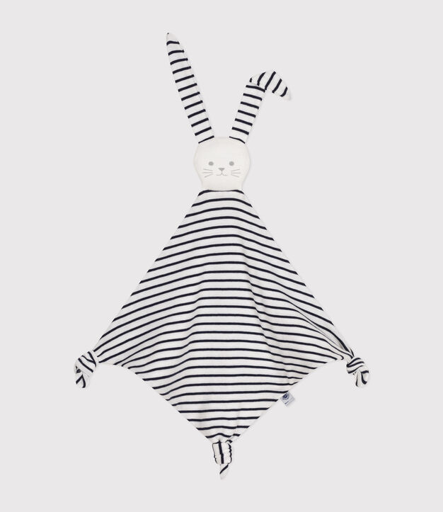 Doudou marini&egrave;re in cotone bianco/blu