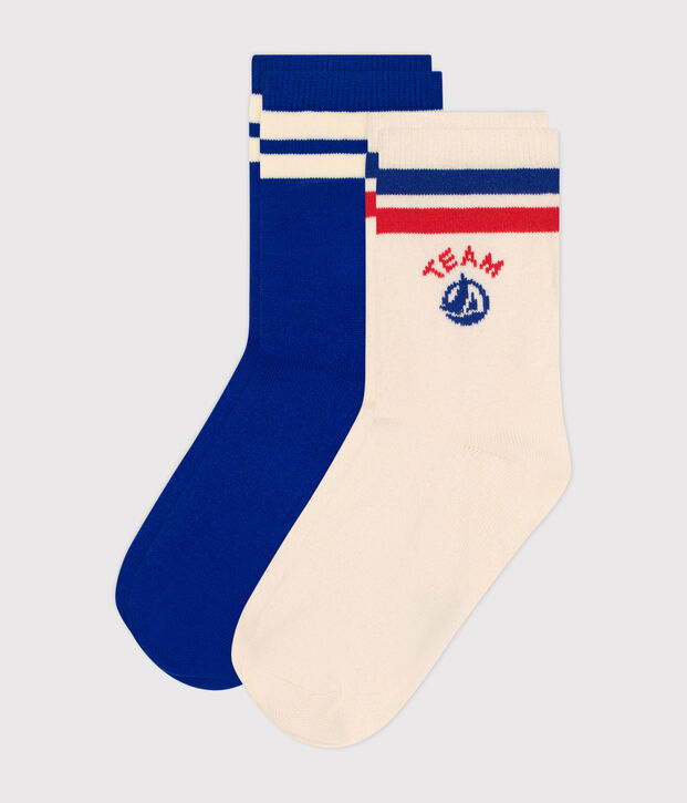 2 paia di calzini in cotone Team Petit Bateau bambino multicolore