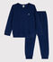 Pigiama in spugna bouclette grattata per bimba/bimbo blu MEDIEVAL