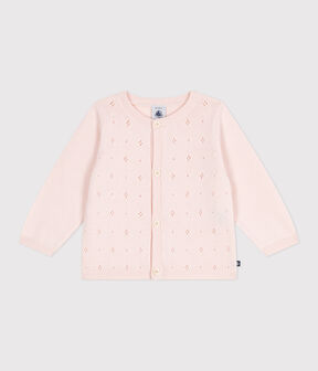 Cardigan in cotone a punto fantasia neonata - 2