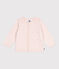 Cardigan in cotone a punto fantasia neonata rosa FLEUR