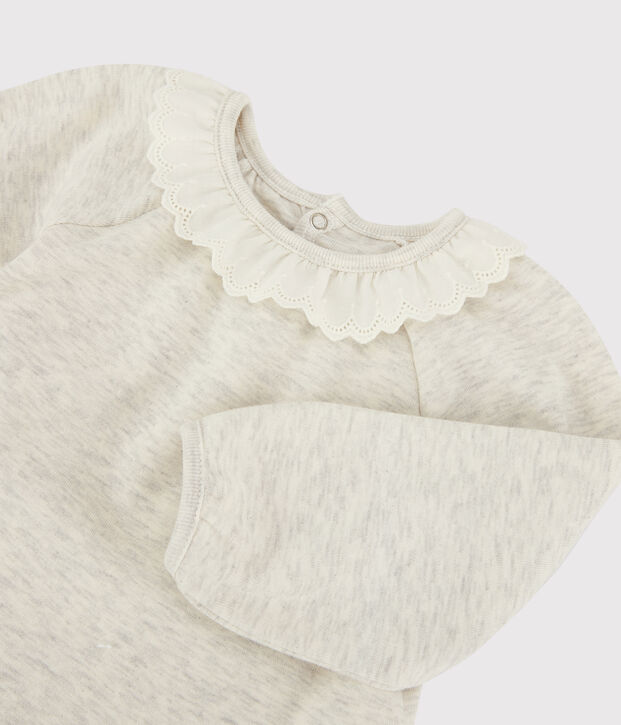 Blusa in cotone beb&egrave;. beige