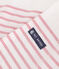 Marinière a maniche lunghe in cotone donna bianco MARSHMALLOW/rosa CHARME