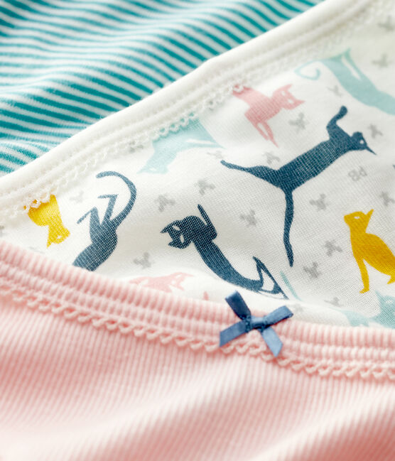 Confezione da 3 slip bambina in cotone e Lyocell variante 1