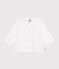 Blusa in piqué di cotone neonato bianco ECUME
