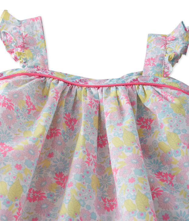 Abito per beb&egrave; femmina stampato bianco/multicolore