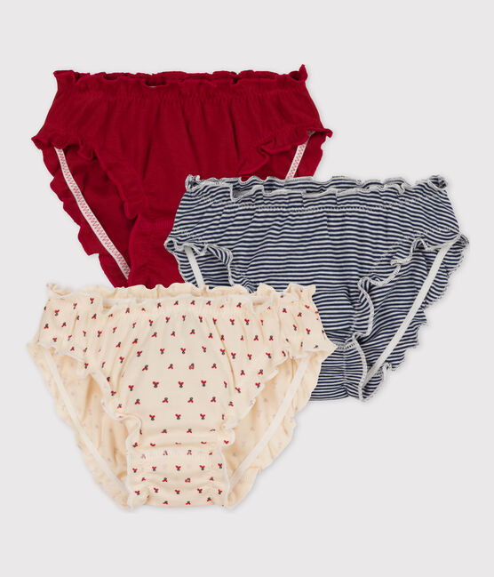 Set di 3 slip con volant bambina in cotone variante 1