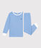 Pigiama rigato bambino in cotone DELPHINIUM/ MARSHMALLOW