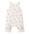 Salopette per bambina in tubique matelassé bianco LAIT/bianco MULTICO