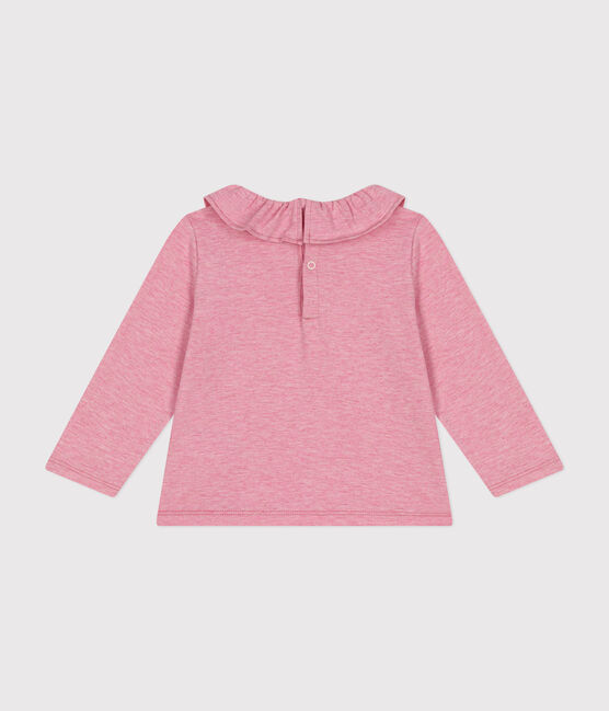 Blusa a manica lunga in jersey per bebè rosa ROSELINE CHINE