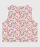 Cardigan senza maniche double face in cotone con stampa neonato bianco MARSHMALLOW/rosa JOLI