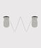 Muffole in maglia foderata in pile neonato grigio CHATON CHINE
