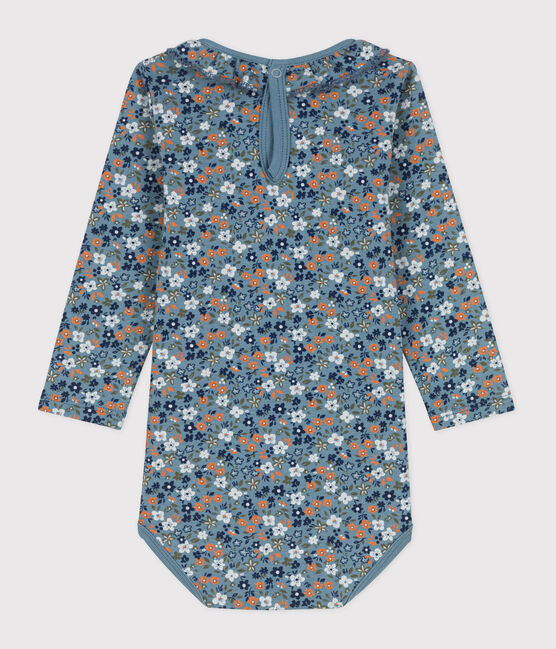 Body in cotone a fiori a manica lunga con colletto  ROVER/ MULTICO