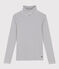 T-shirt L'ICONIQUE in cotone donna bianco MARSHMALLOW/blu SMOKING