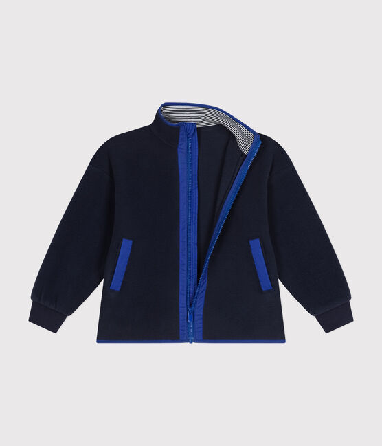 Giacca da giorno in pile con cerniera bambino blu SMOKING