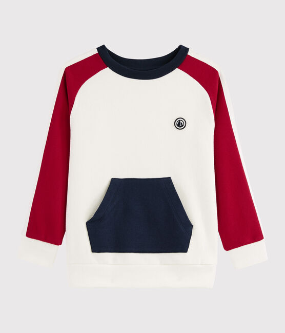 Felpa bambino bianco MARSHMALLOW/rosso TERKUIT/ SMOKING