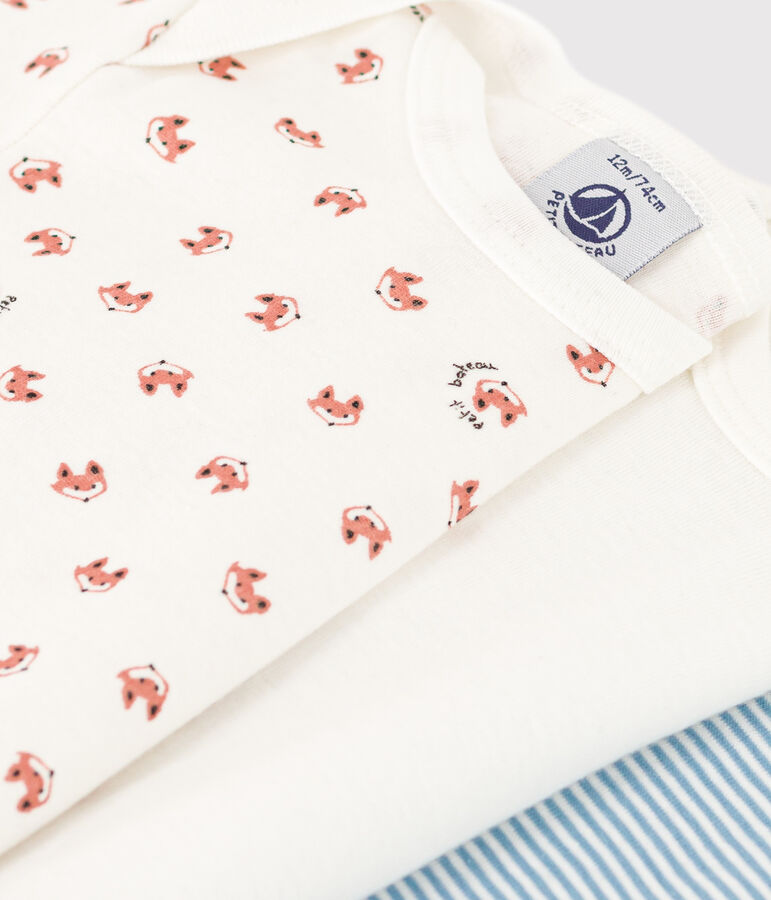 Confezione da 3 body a maniche lunghe beb&egrave; in cotone multicolore