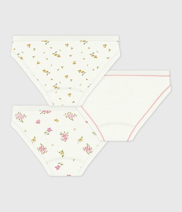 Set di slip in cotone con stampa a fiori bambina multicolore
