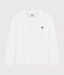T-shirt in cotone e lino bambino bianco MARSHMALLOW