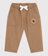 Pantaloni stile cargo in cotone tinta unita con stemma neonato