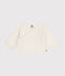 Cardigan in lana e cotone neonato bianco MARSHMALLOW