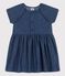 Abito bebè in denim leggero biologico blu DENIM
