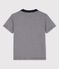 T-shirt maniche corte in cotone bambino blu SMOKING/bianco MARSHMALLOW