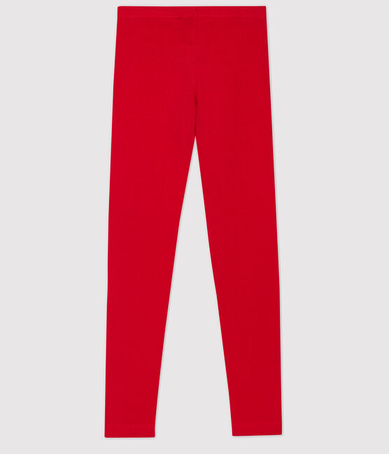 Jeggings bambina in jersey elasticizzato rosso TERKUIT
