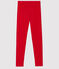 Jeggings bambina in jersey elasticizzato rosso TERKUIT