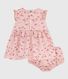 Abito senza maniche in cotone con bloomer abbinato neonata