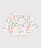 Felpa in cotone con stampa animalier neonato ecru/multicolore