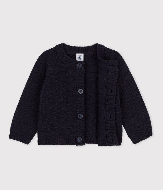 Cardigan in maglia di lana blu SMOKING