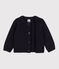 Cardigan in maglia di lana blu SMOKING