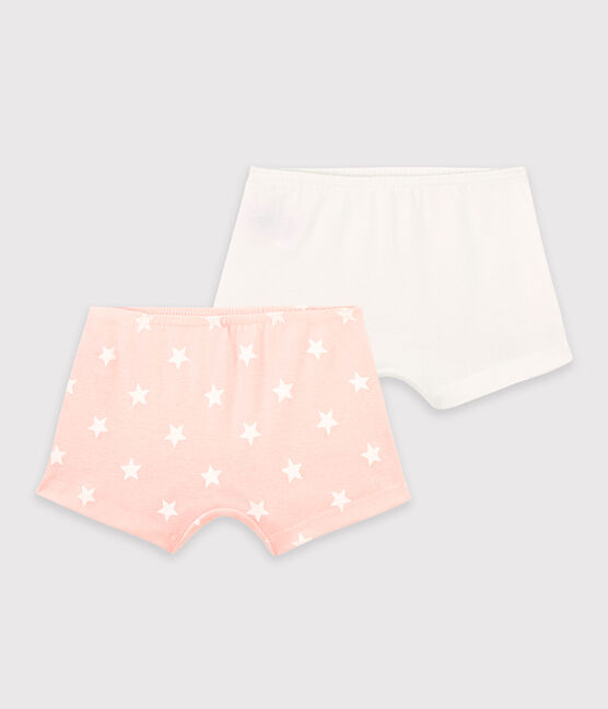 Confezione da 2 mutandine bambina fantasia stellata in cotone variante 1
