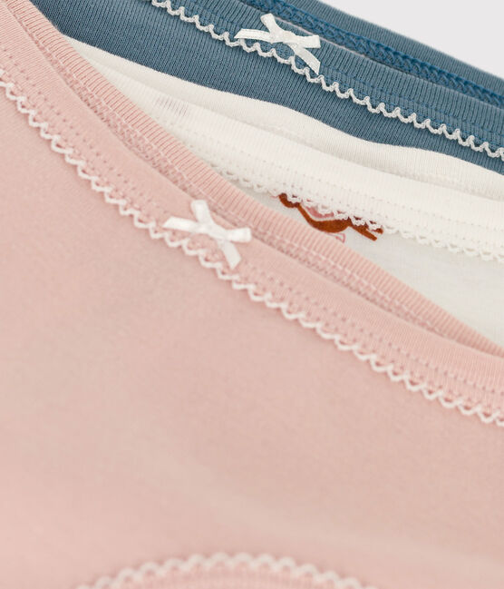 Confezione da 3 slip con motivo uccelli in cotone da bambina variante 1