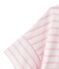 Marinière donna a maniche corte in jersey bianco MARSHMALLOW/rosa BABYLONE