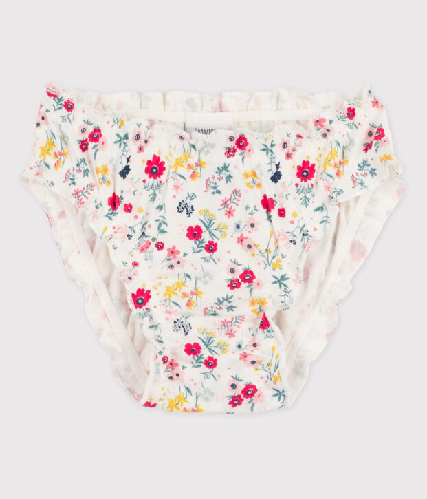 La mutandina in cotone per bambina bianco/multicolore