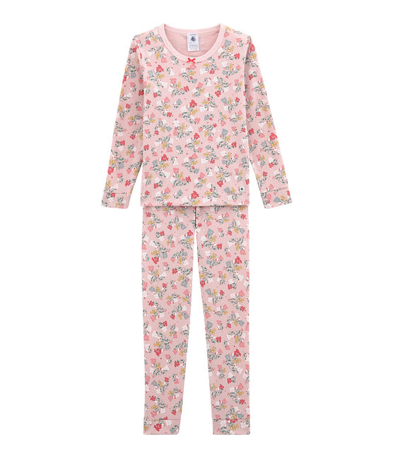 Pigiama per bambina rosa JOLI/bianco MULTICO