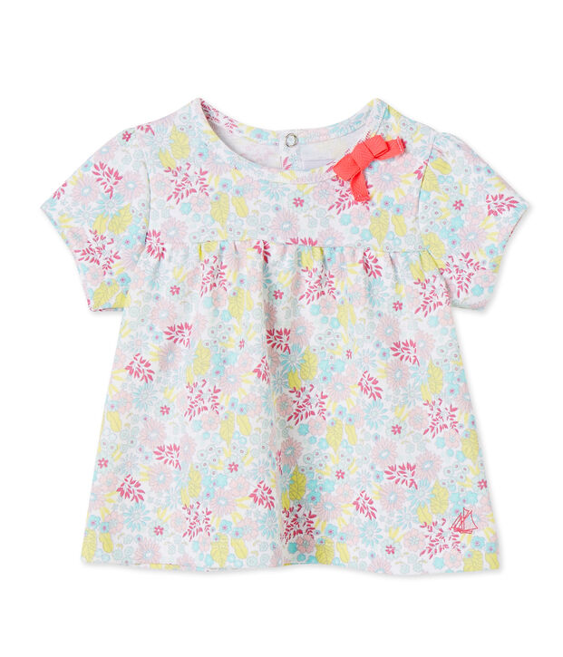 T-shirt b&eacute;b&eacute; fille imprim&eacute; bianco/multicolore