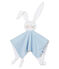 Doudou coniglietto bebè a costine blu ACIER/bianco MARSHMALLOW