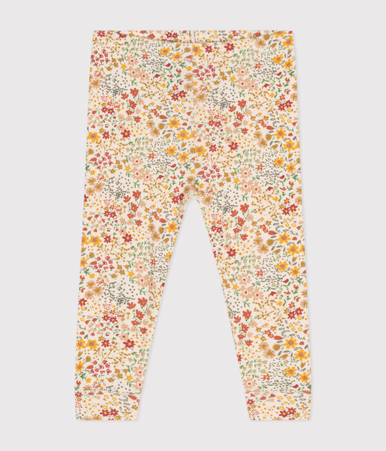 Leggings in cotone neonato bianco AVALANCHE/ MULTICO