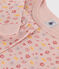 Pigiama bambino aderente in cotone con stampa a fiori SALINE/ MARSHMALLOW