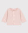 Cardigan bebè in velluto di cotone rosa SALINE