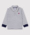Polo in cotone bebè. bianco MARSHMALLOW/blu SMOKING