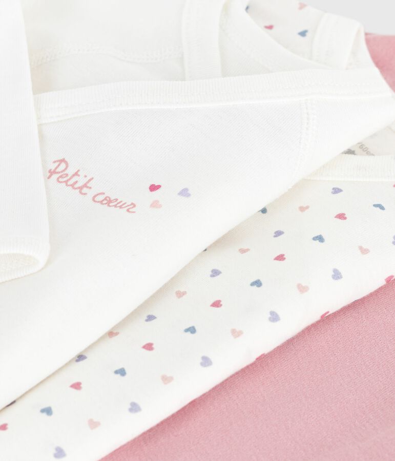 Set di body incrociati a maniche lunghe in cotone fantasia neonato multicolore