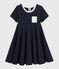 Abito a maniche corte in jersey bambina blu SMOKING