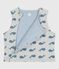 Cardigan senza maniche double face in cotone con stampa di balene neonato CO2/ ADRIATIC